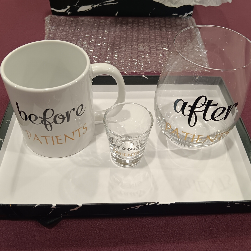 Before and After Patients Mug and Glass Set